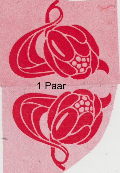 229 Aufbügelmotiv Lotus rot
